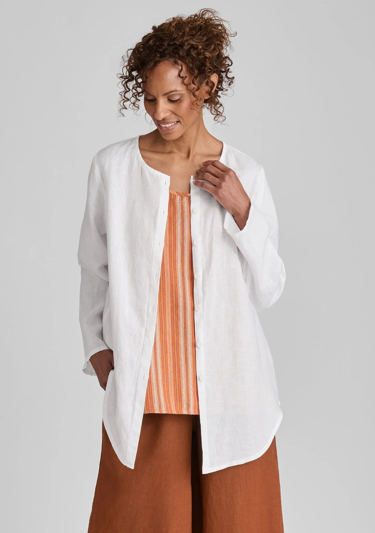 Gotcha Blouse - Linen Cardigan