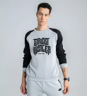Grey fleece fusion sweatshirt