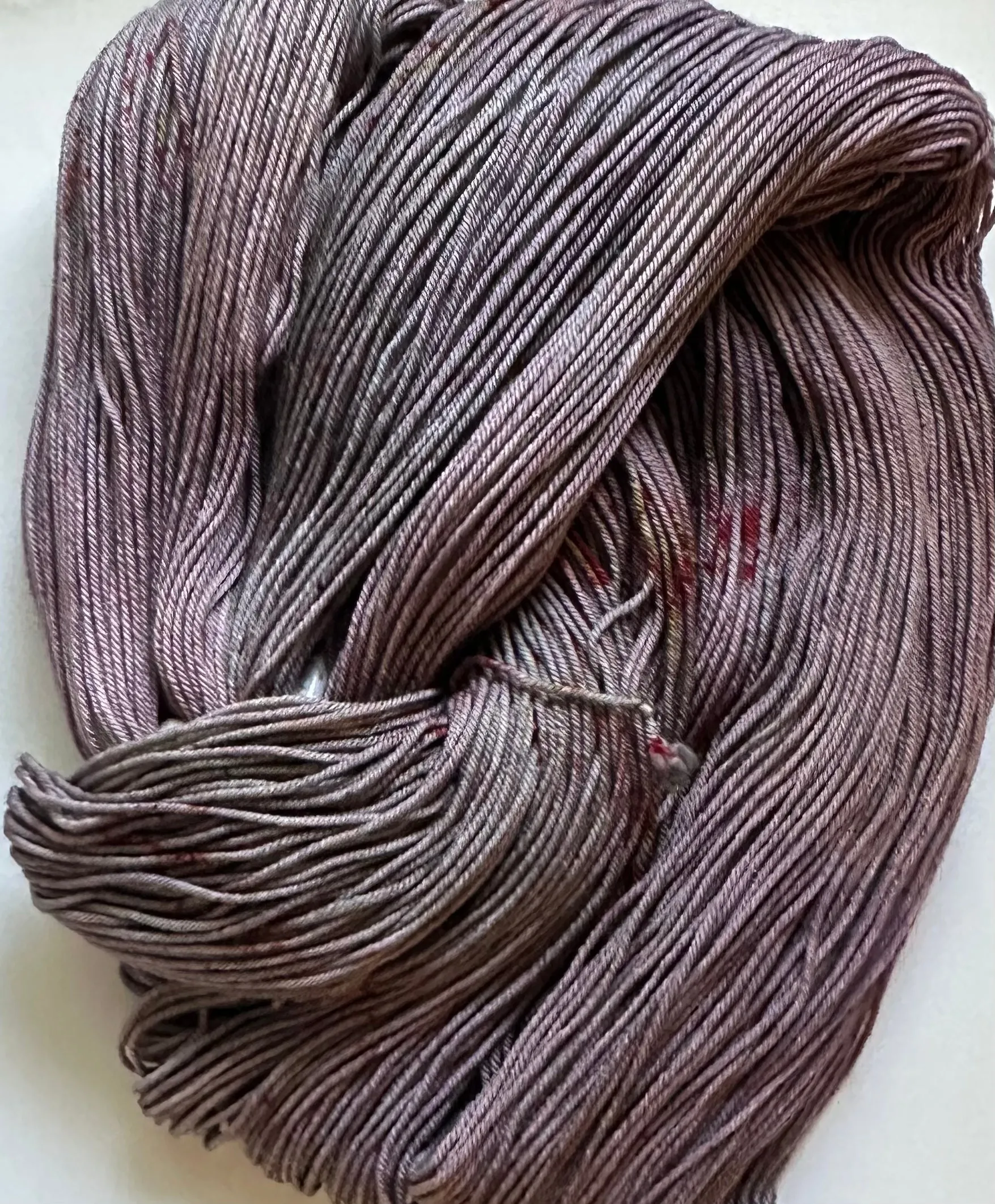 Hand Dyed Yarn "Grace, Too" Purple Plum Scarlet Brown Green Maroon Pink Navy Grey Speckled Merino Sport 328yds 100g