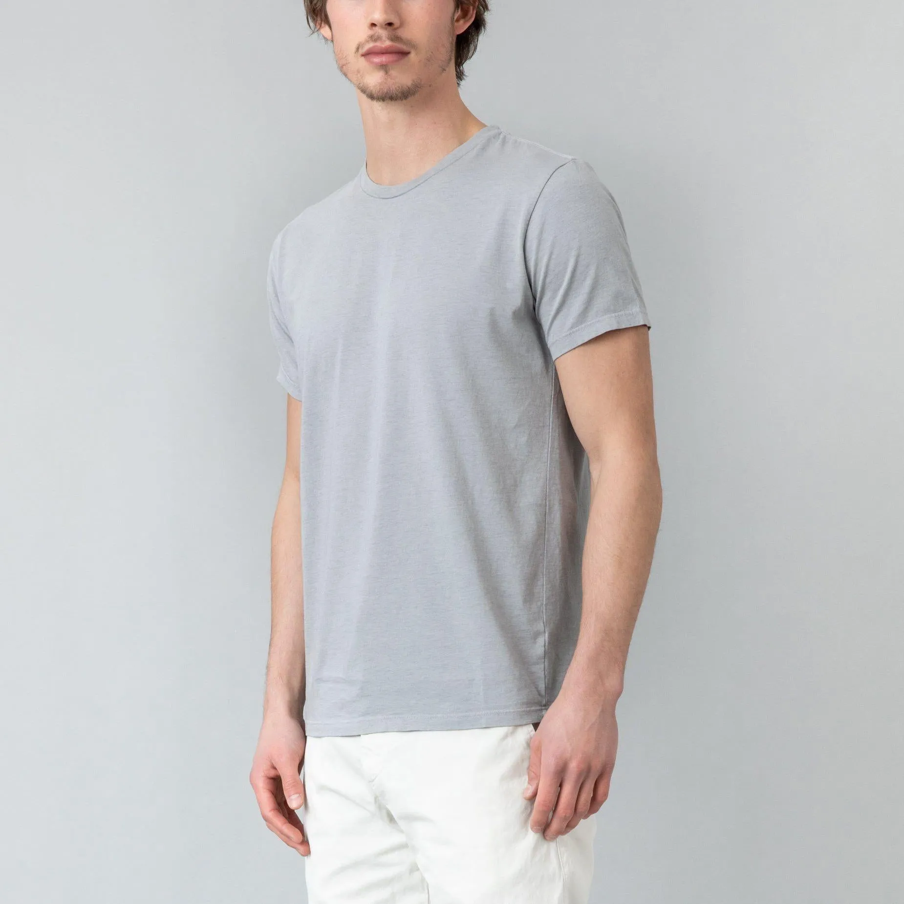 Heather Crew Tee (Arctic Grey)