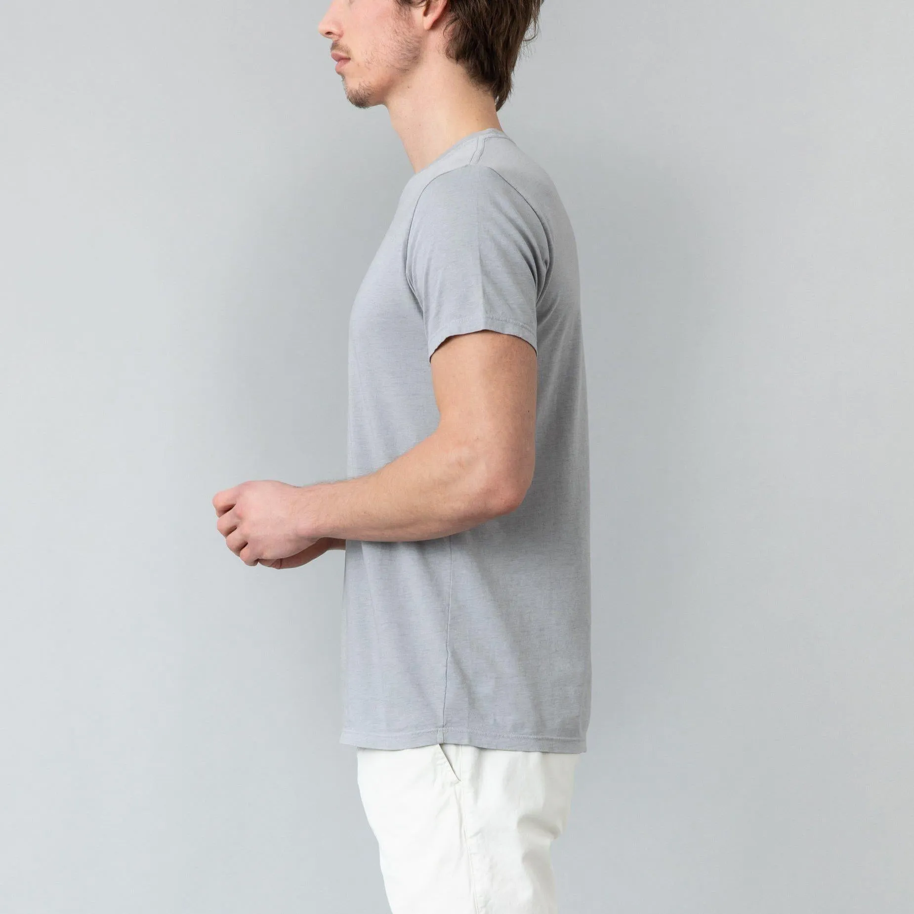 Heather Crew Tee (Arctic Grey)