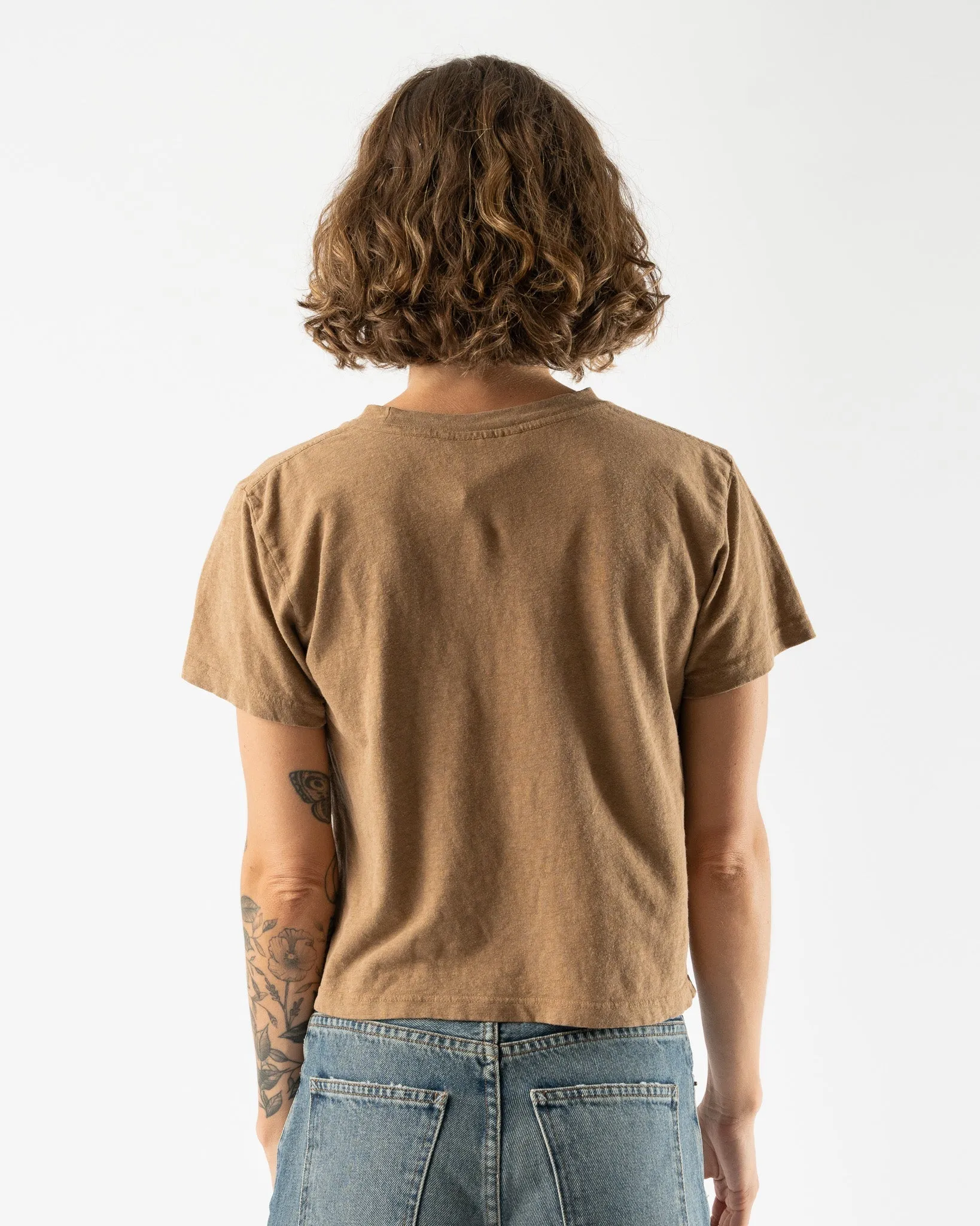 Jungmaven Cropped Lorel Tee in Coyote