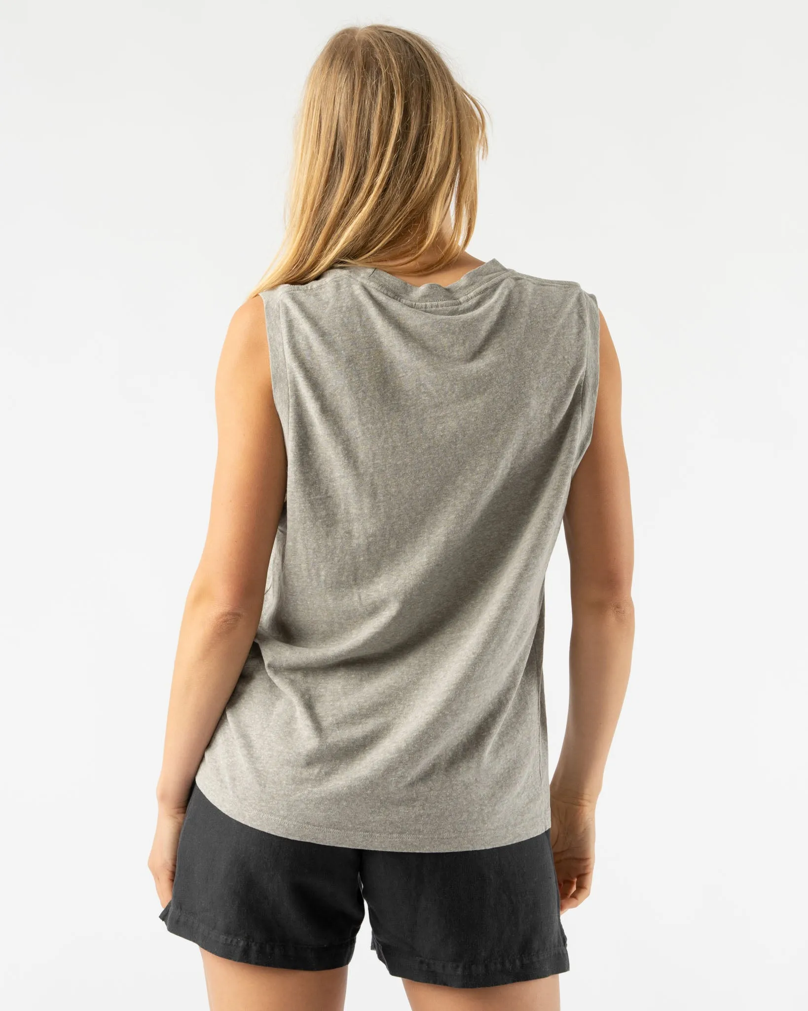 Jungmaven Heathered Malibu Muscle Tee in Athletic Gray