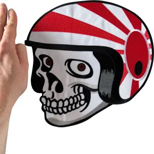 Large Skull Japanese Flag Patch Iron Sew On Clothes Japan Big Embroidered Badge