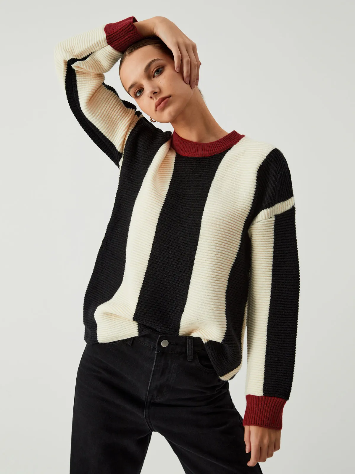 Leisure Charming Pinstripe Sweater