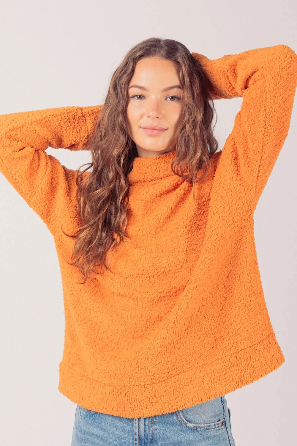 LONG SLEEVE SUPER SOFT MOCK NECK TOP