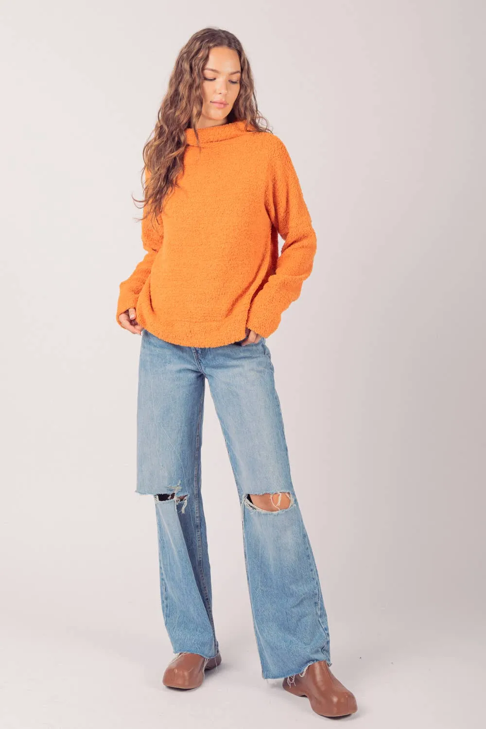 LONG SLEEVE SUPER SOFT MOCK NECK TOP