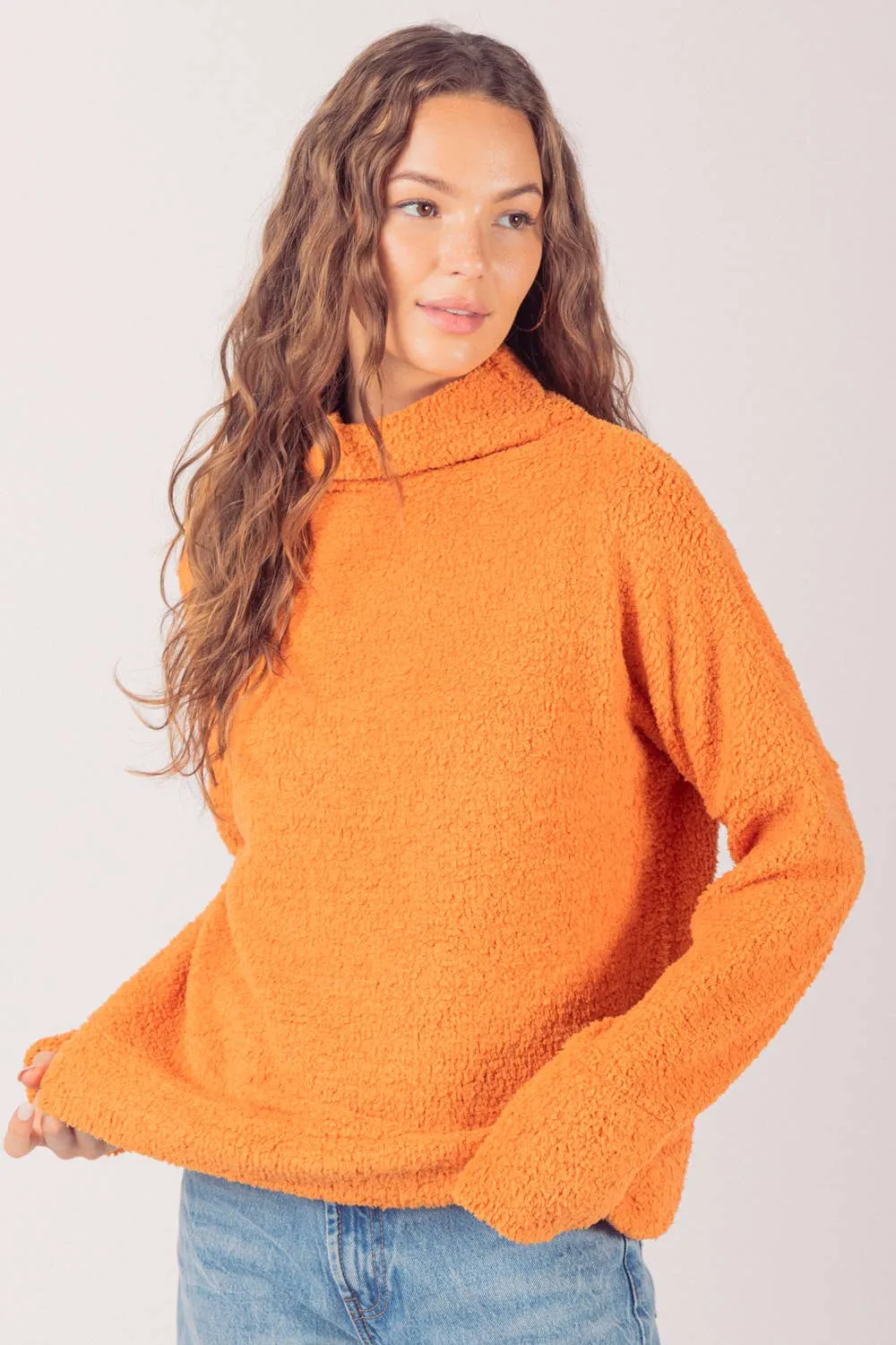 LONG SLEEVE SUPER SOFT MOCK NECK TOP
