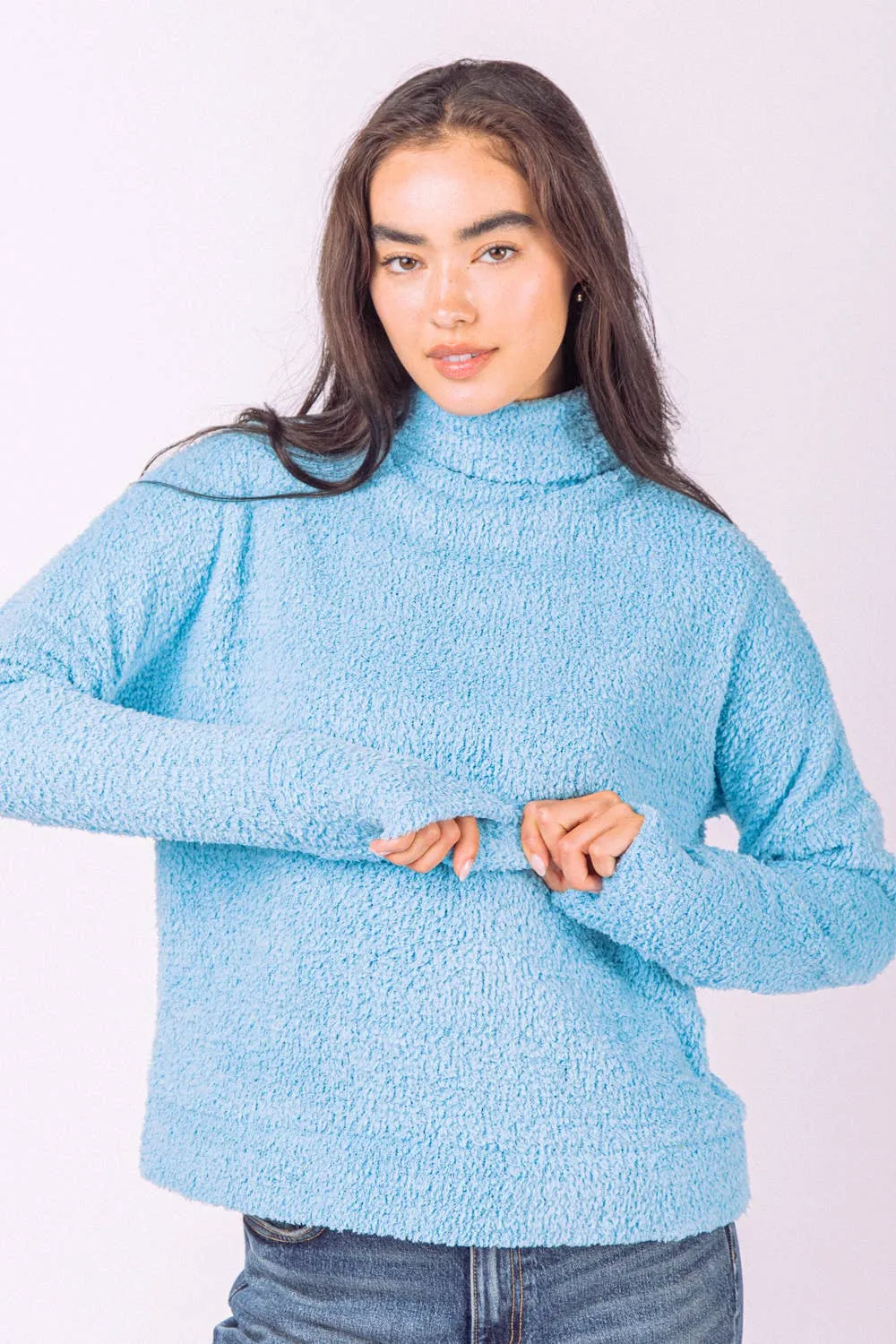 LONG SLEEVE SUPER SOFT MOCK NECK TOP