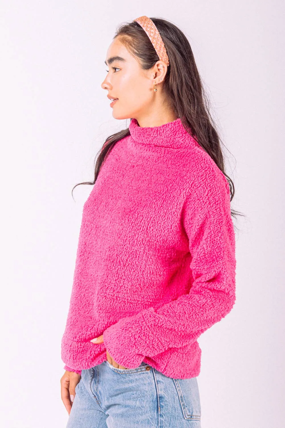 LONG SLEEVE SUPER SOFT MOCK NECK TOP