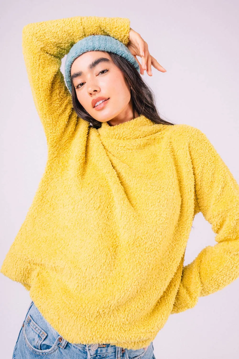 LONG SLEEVE SUPER SOFT MOCK NECK TOP