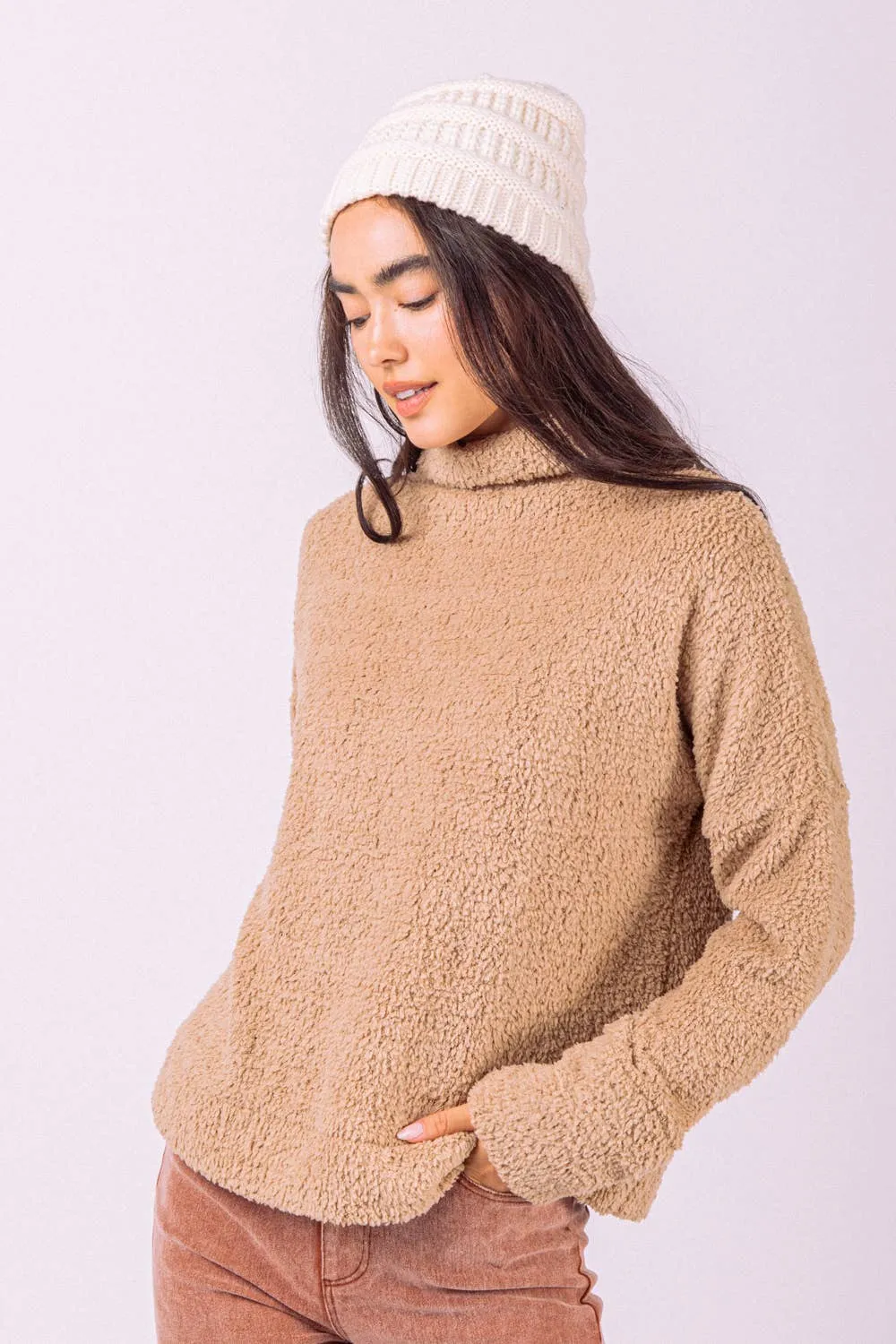 LONG SLEEVE SUPER SOFT MOCK NECK TOP