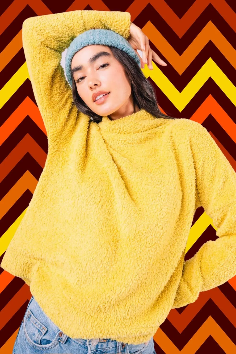 LONG SLEEVE SUPER SOFT MOCK NECK TOP