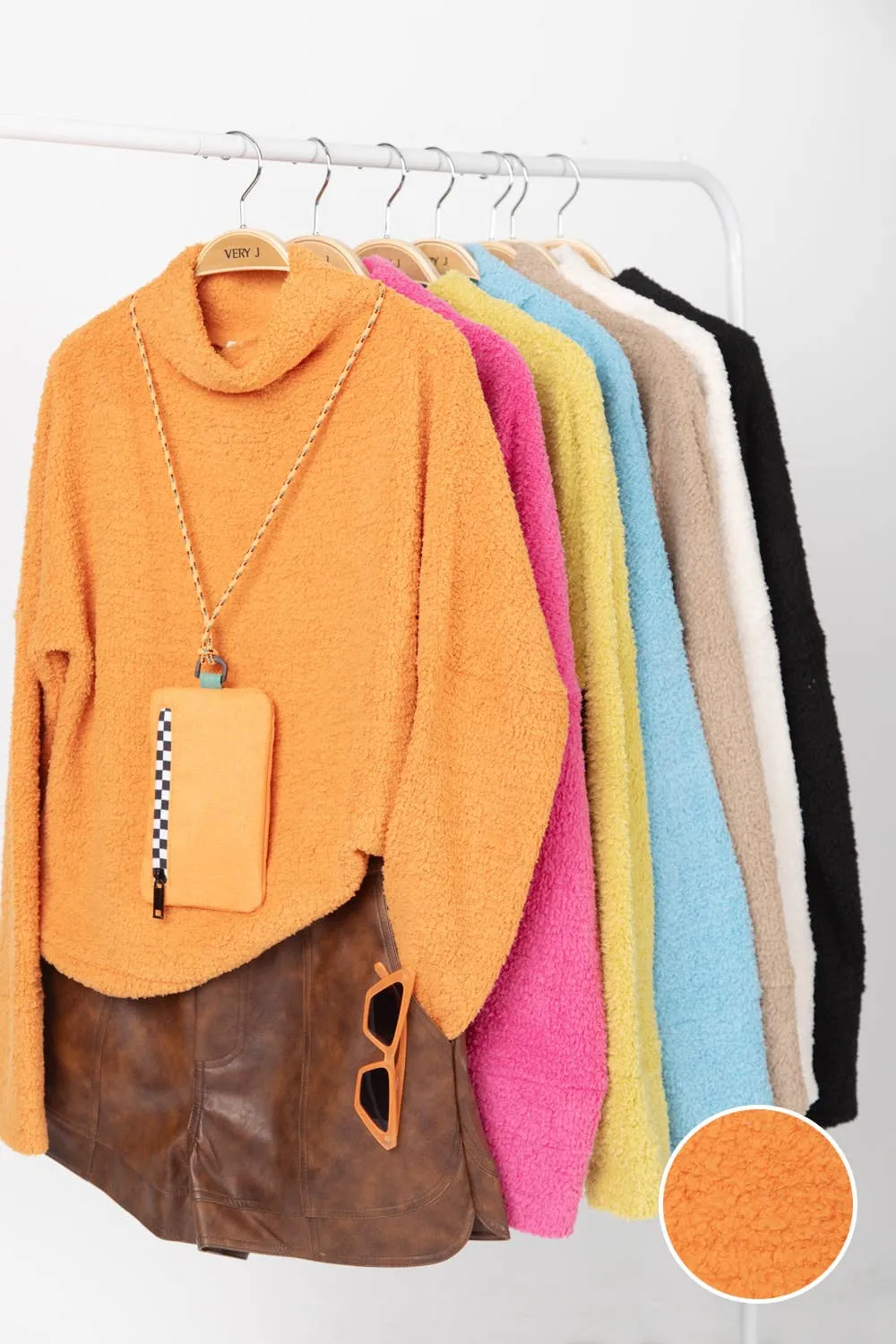 LONG SLEEVE SUPER SOFT MOCK NECK TOP