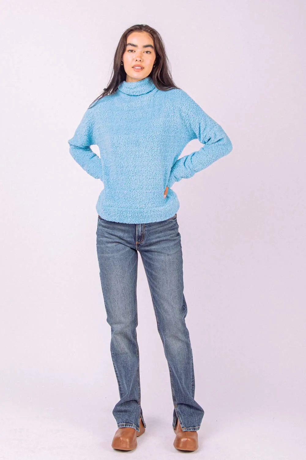 LONG SLEEVE SUPER SOFT MOCK NECK TOP