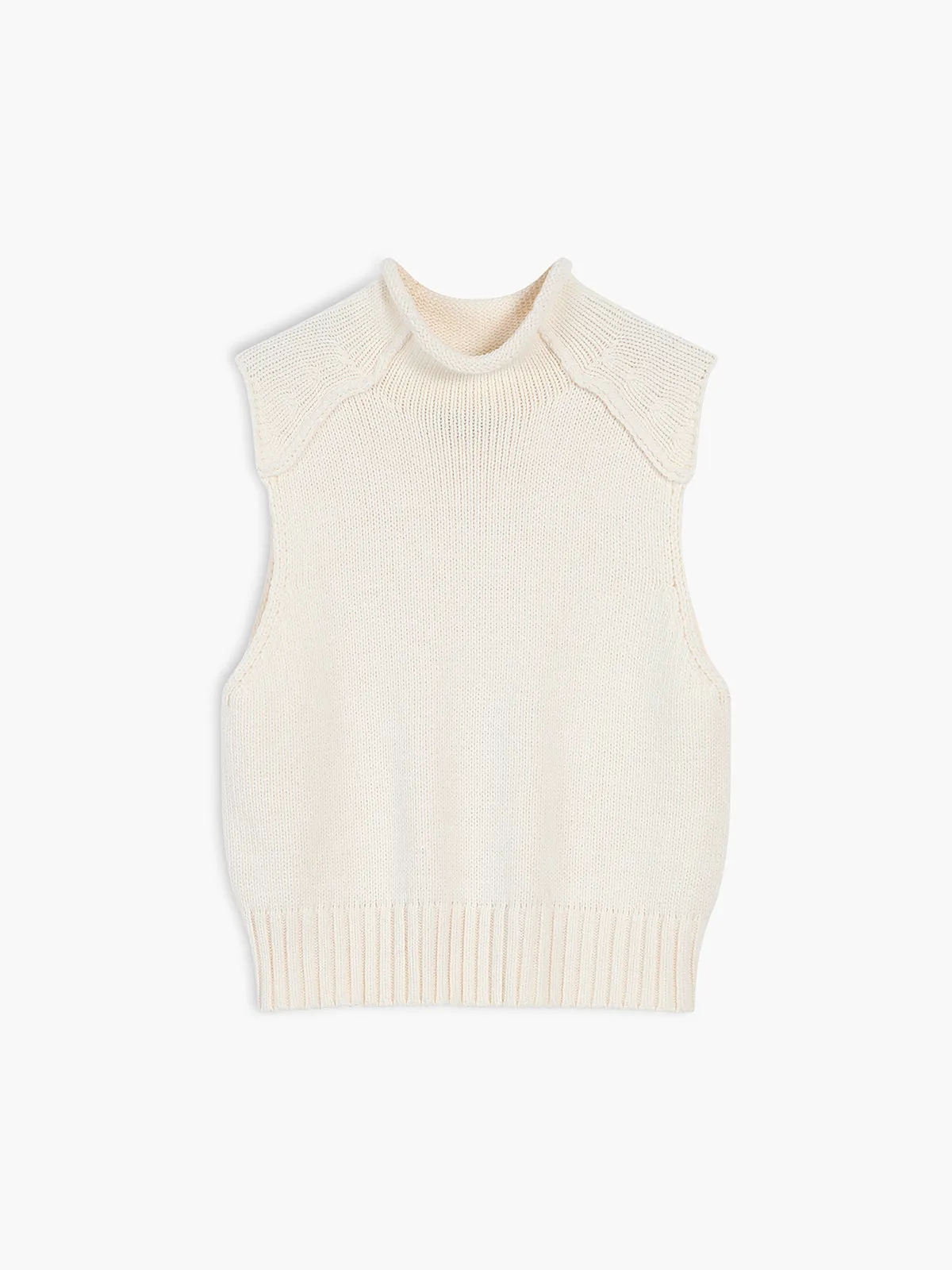 Love At First Sight Modern Mock Neck Sweater Vest