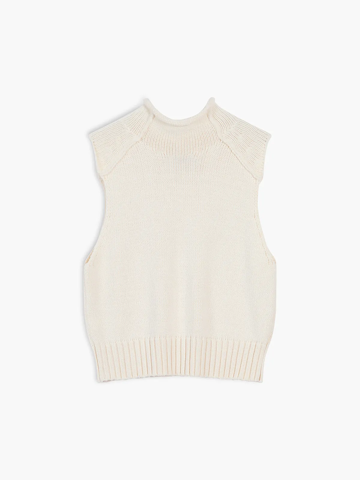 Love At First Sight Modern Mock Neck Sweater Vest