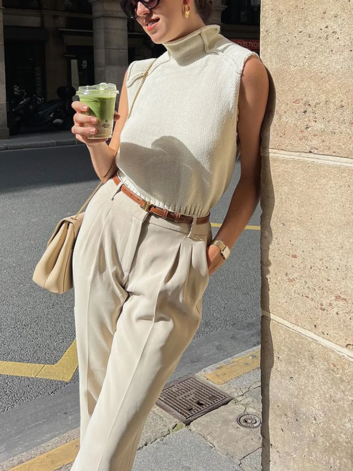 Love At First Sight Modern Mock Neck Sweater Vest