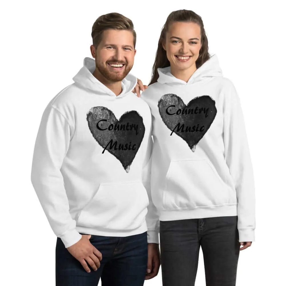 Love Country Music Black Unisex Hoodie