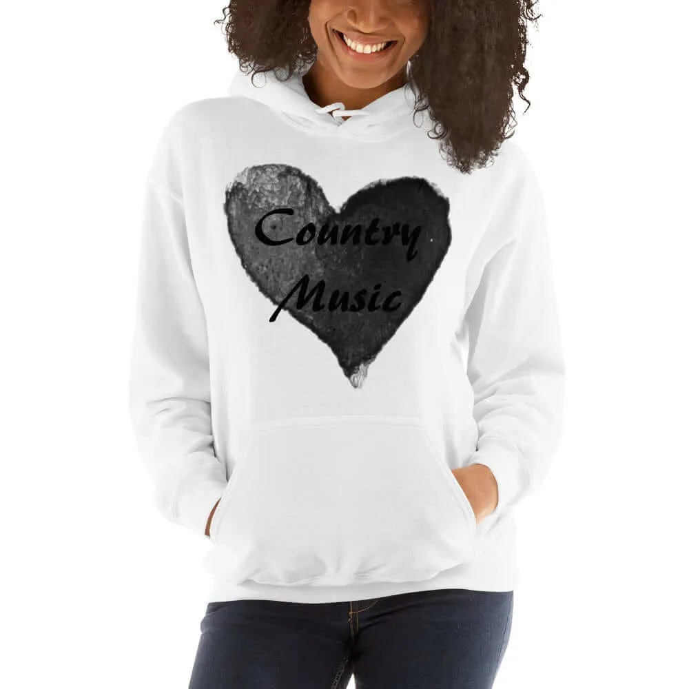 Love Country Music Black Unisex Hoodie