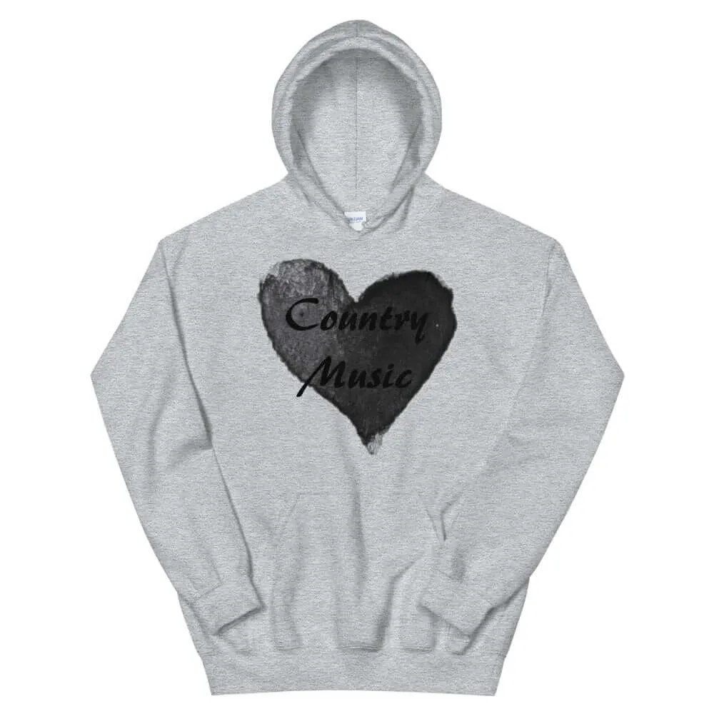 Love Country Music Black Unisex Hoodie