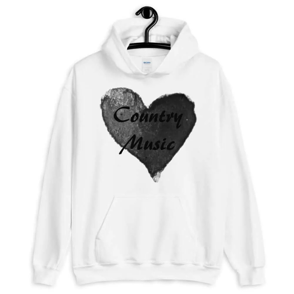 Love Country Music Black Unisex Hoodie