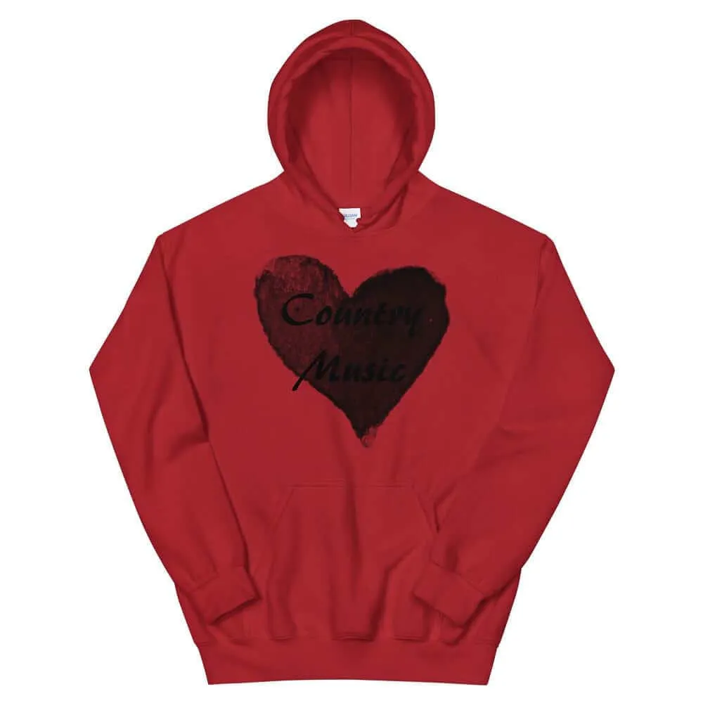 Love Country Music Black Unisex Hoodie