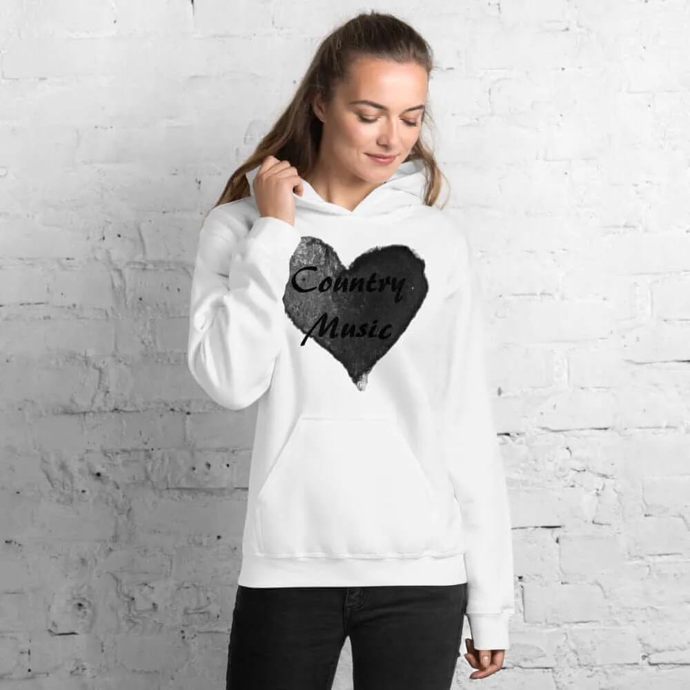 Love Country Music Black Unisex Hoodie