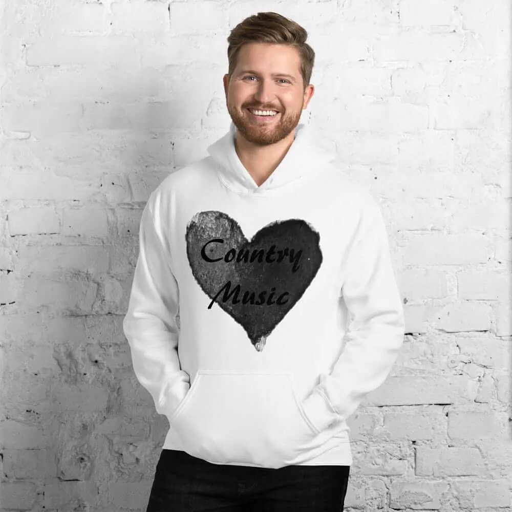 Love Country Music Black Unisex Hoodie