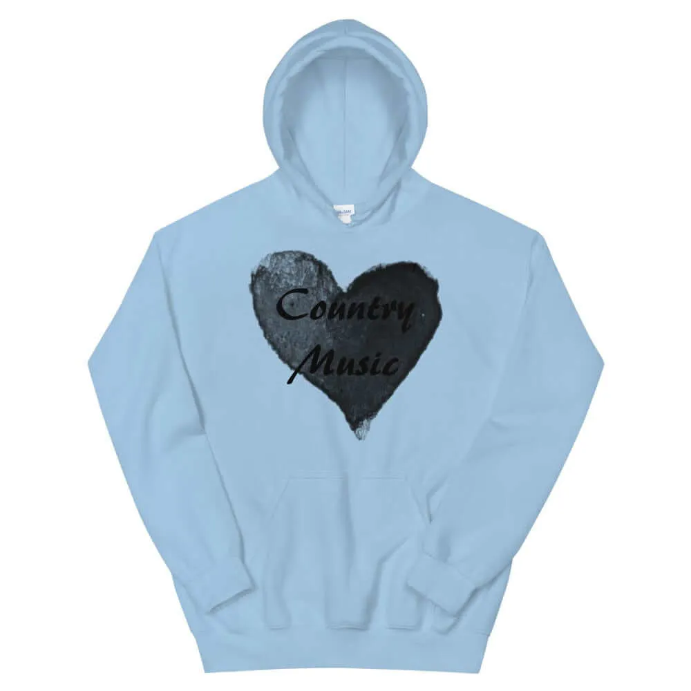 Love Country Music Black Unisex Hoodie
