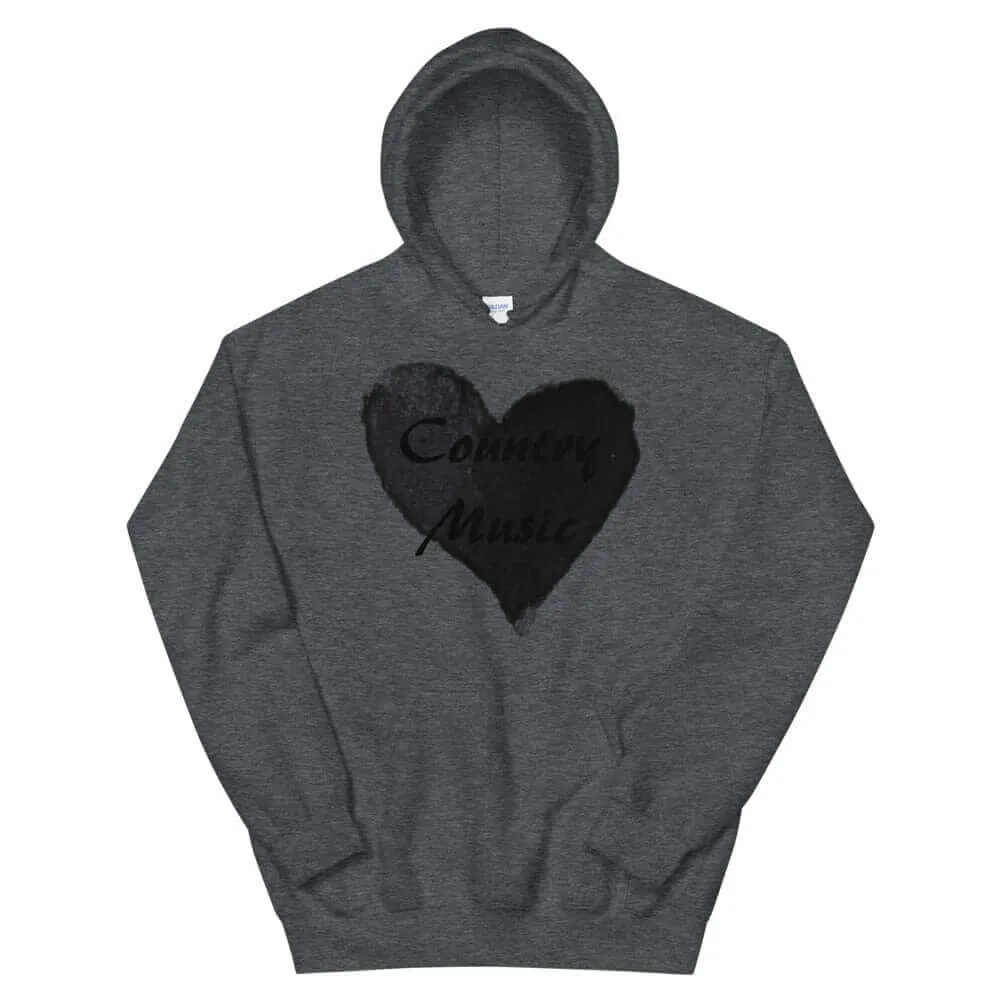 Love Country Music Black Unisex Hoodie