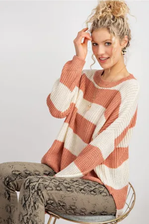 Maddie Striped Soft Knit Pullover