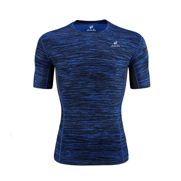 Mens Quick-drying Perspiration O-neck Short Sleeve Jogging Fitness Sport T-shirt