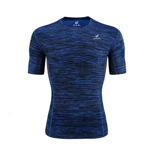 Mens Quick-drying Perspiration O-neck Short Sleeve Jogging Fitness Sport T-shirt