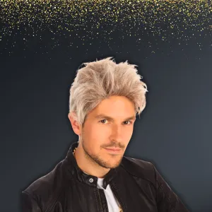 Men's Rock Star Wig - Ash Blonde