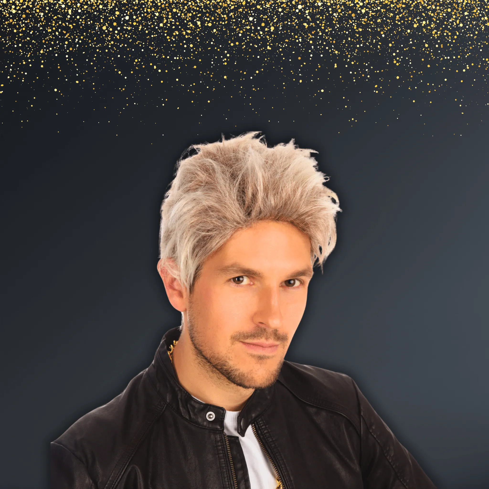 Men's Rock Star Wig - Ash Blonde