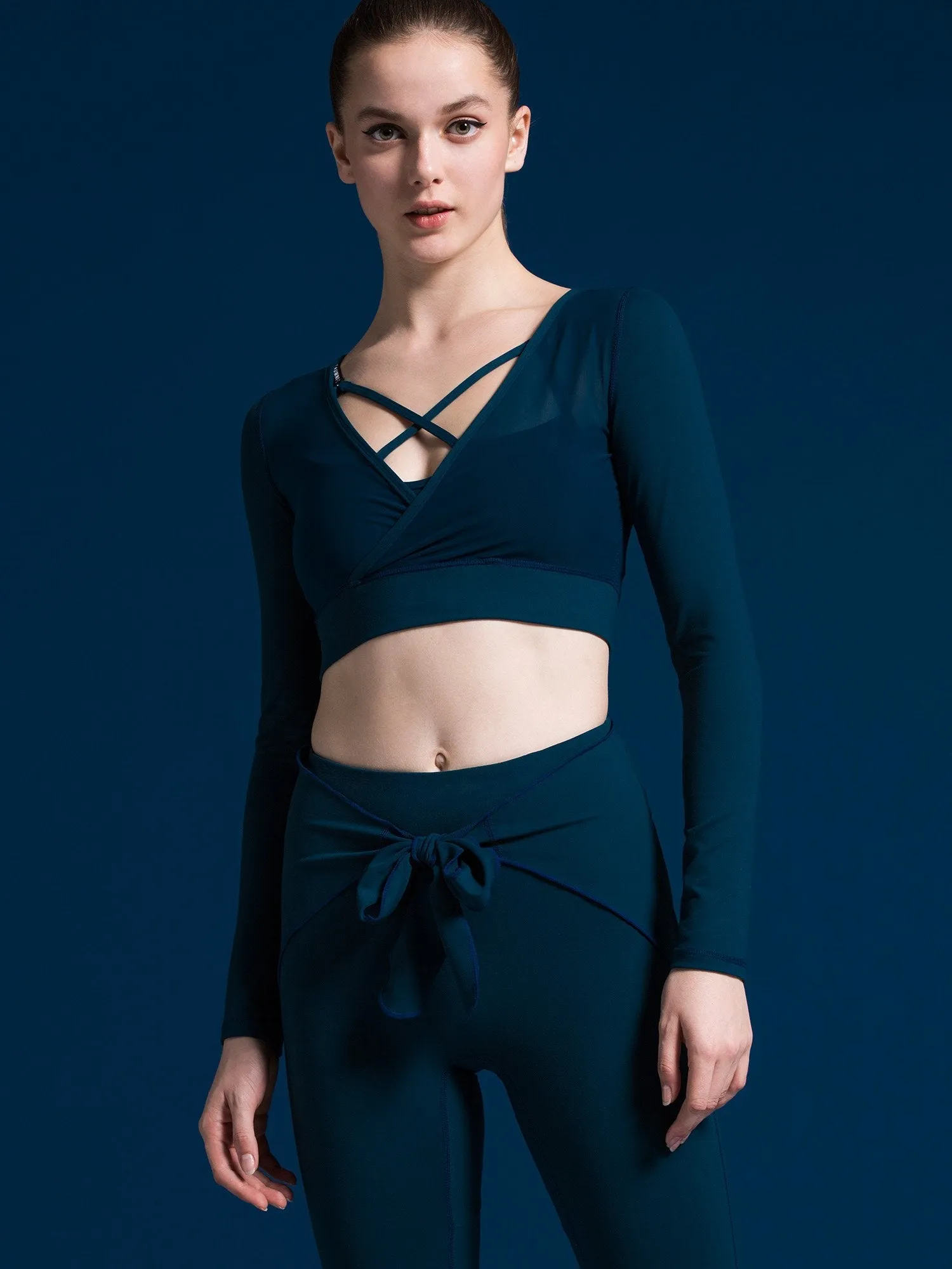MESH & MATCH CROP TOP, LAKE MESH