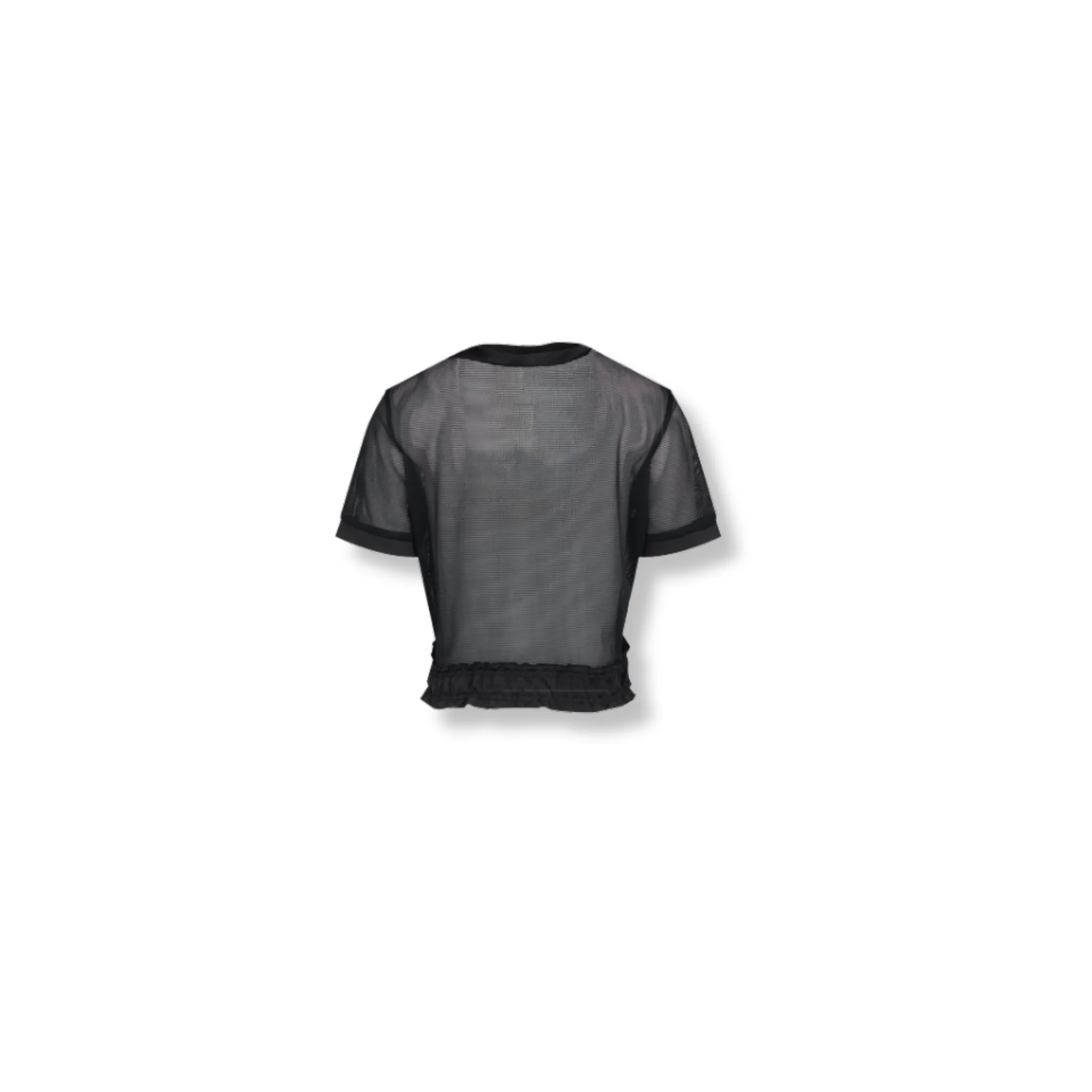 MESH CROP SHORT SLEEVE SET