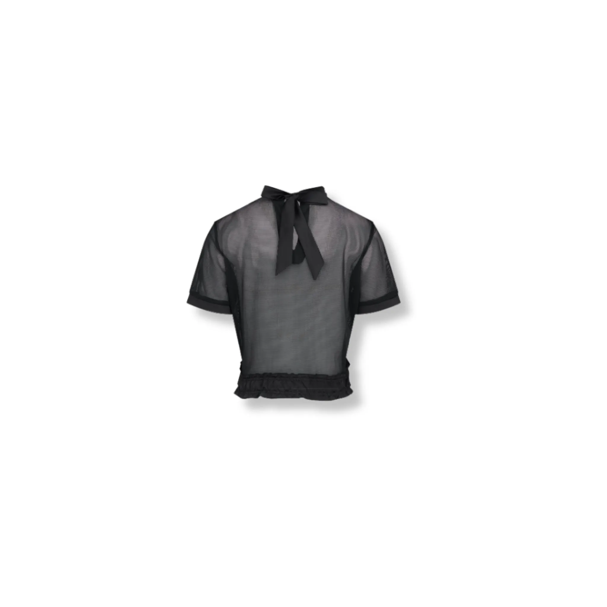 MESH CROP SHORT SLEEVE SET