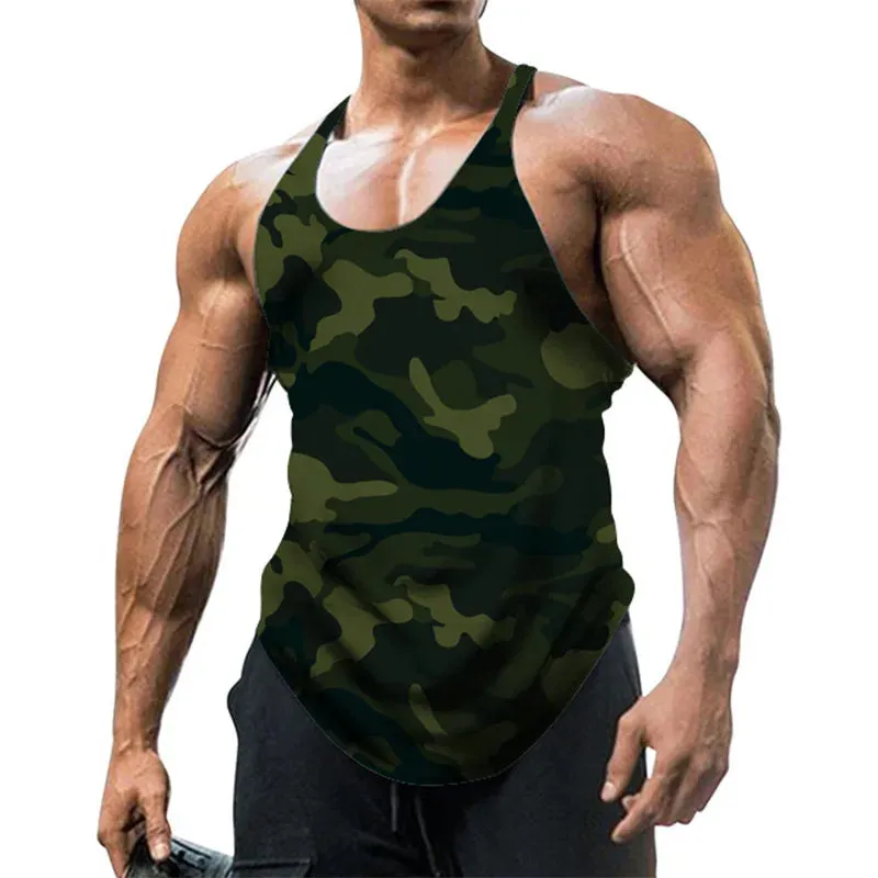 New OB Camouflage Stringer Tank Top Gym
