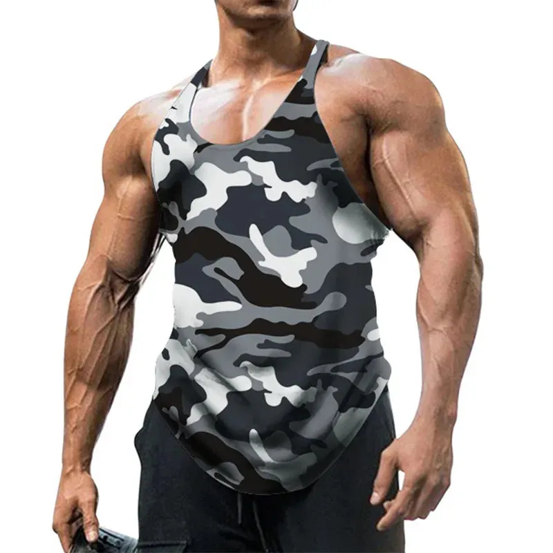 New OB Camouflage Stringer Tank Top Gym