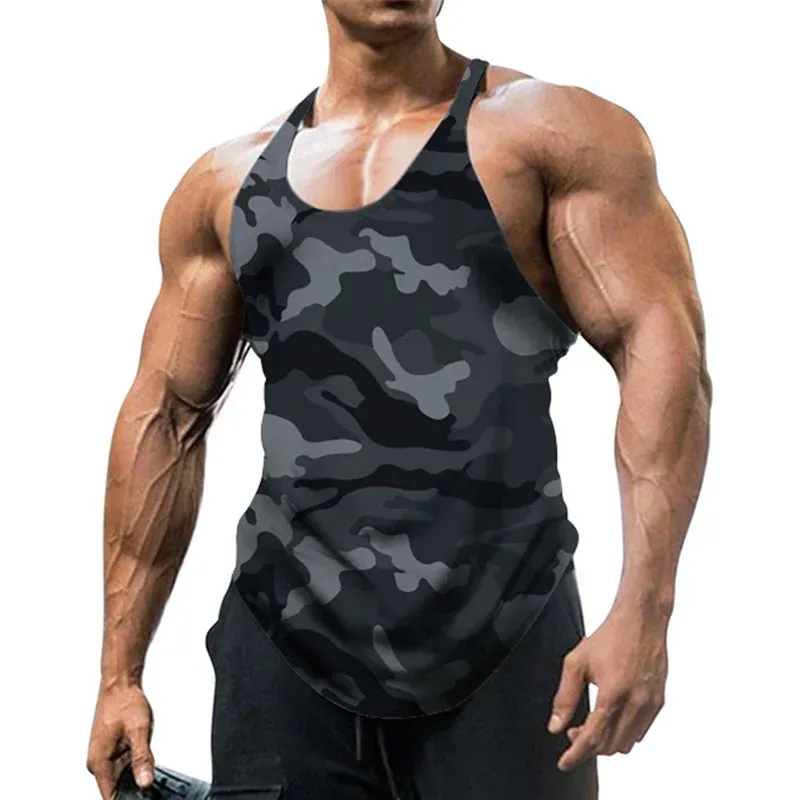 New OB Camouflage Stringer Tank Top Gym