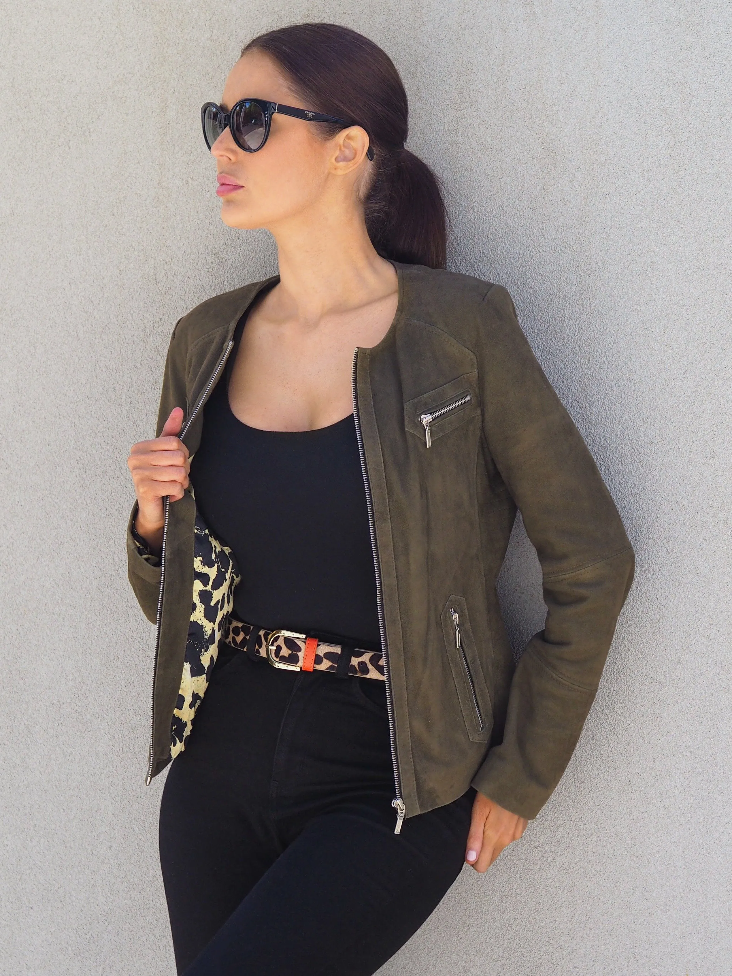 New York Suede Jacket | Olive