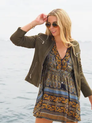 New York Suede Jacket | Olive