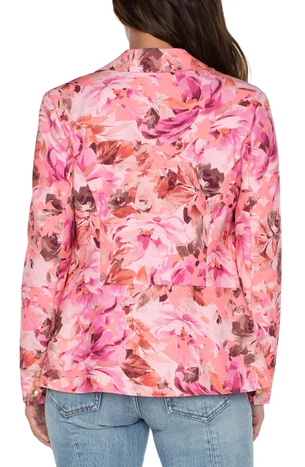 Nyla Notch Collar Blazer in Pink Punch Rose - Liverpool Los Angeles LM1A47MW1P75