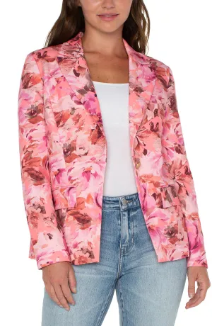 Nyla Notch Collar Blazer in Pink Punch Rose - Liverpool Los Angeles LM1A47MW1P75