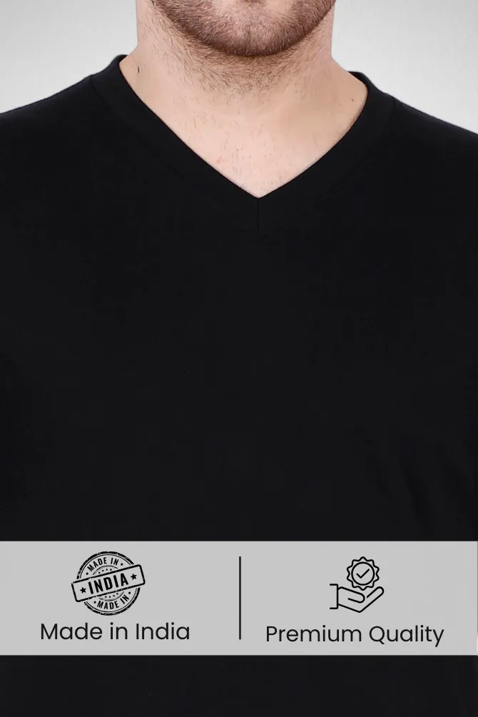 Pack Of 3 V Neck T-Shirts Navy Blue Red and Black for Men