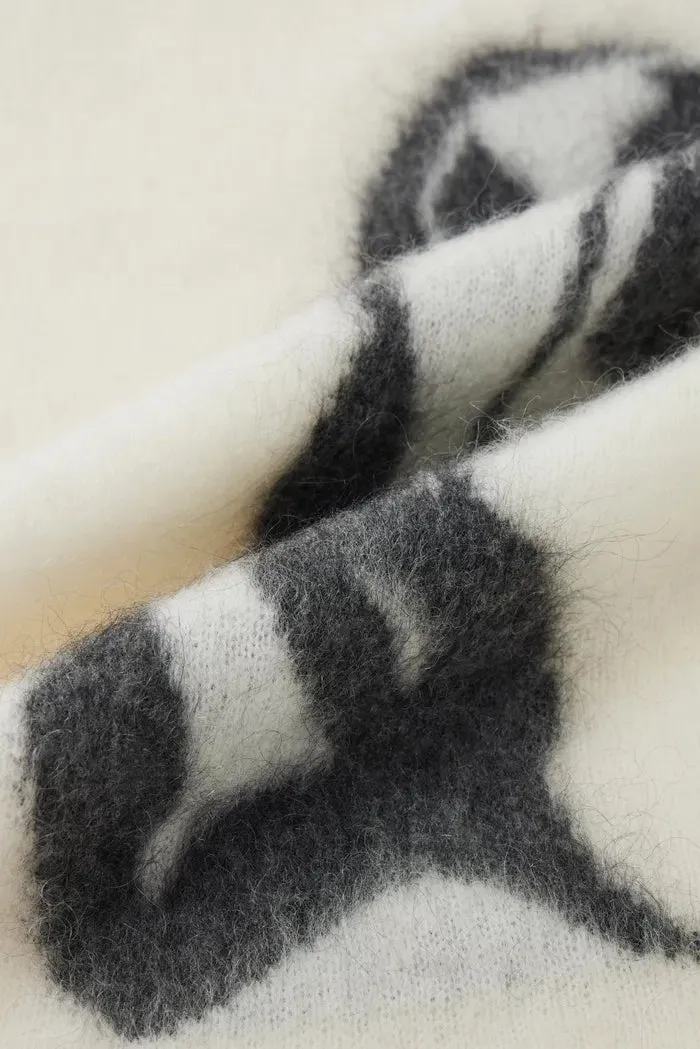 Pavane Hand Drawen Tulip Sweater in Mohair Wool Knit