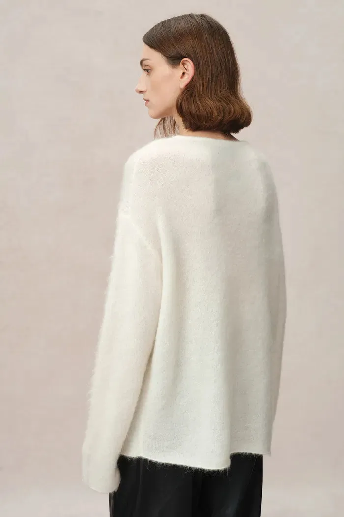 Pavane Hand Drawen Tulip Sweater in Mohair Wool Knit