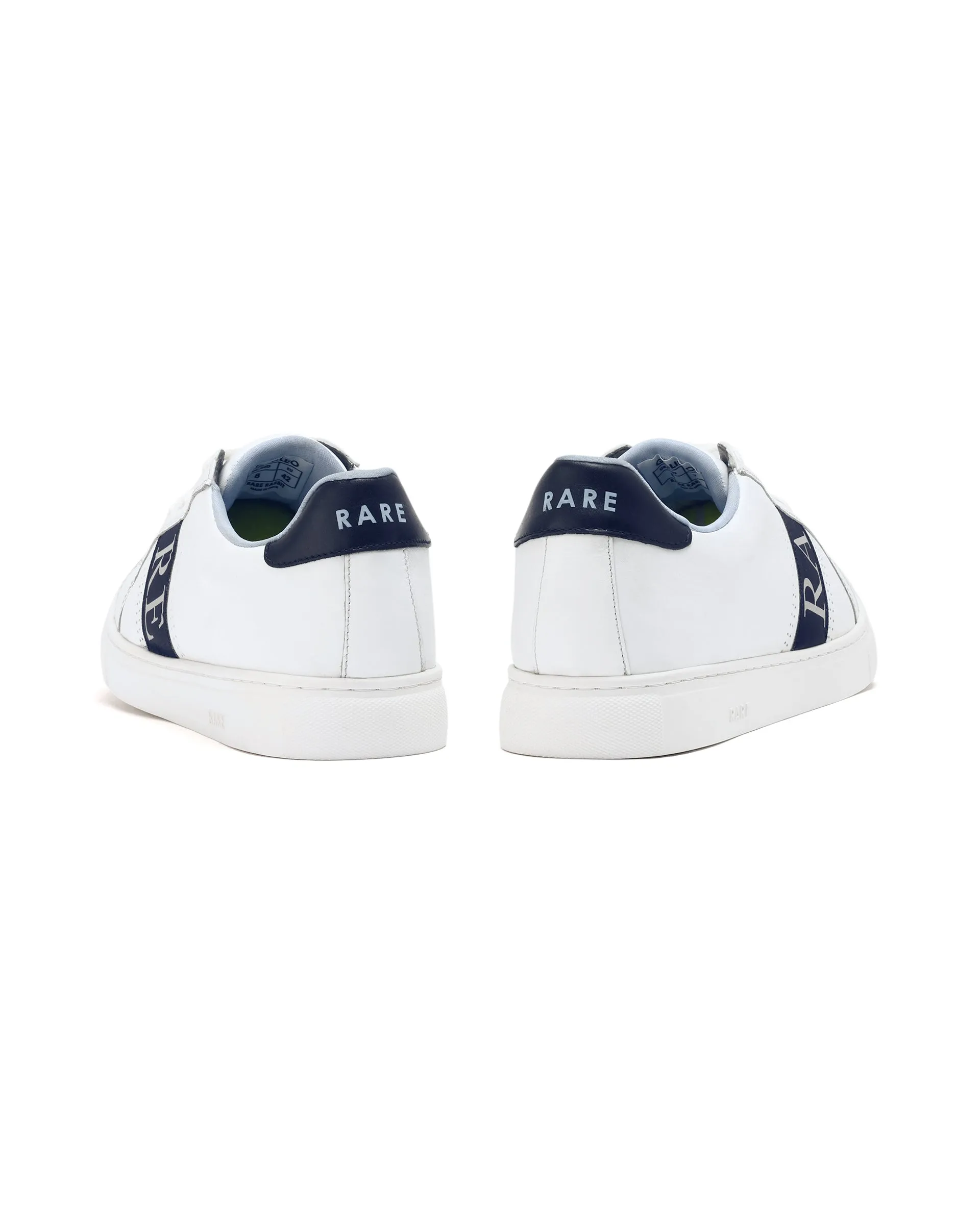 Rare Rabbit Men's Galileo Blue Round Toe Statement Branding Smart Casual Sneaker Shoes